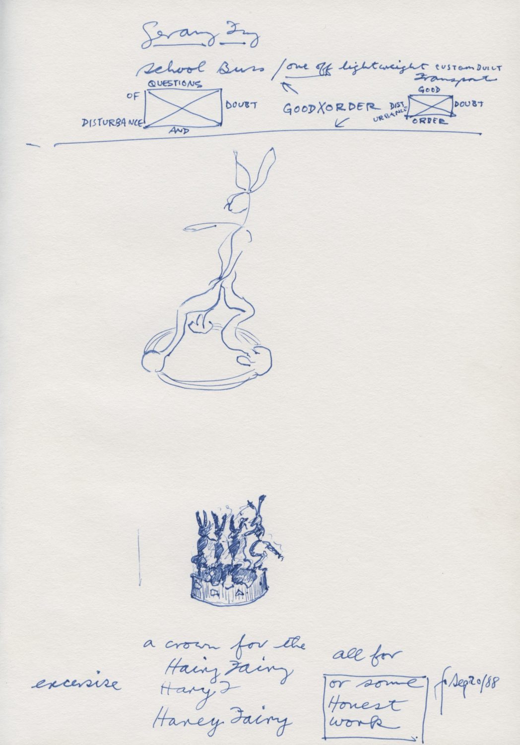 Sketch and notebook (June – September 1988)